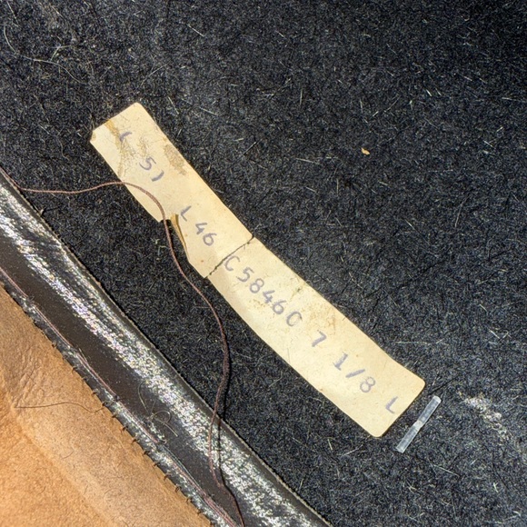 Vintage Resistol Self-Confirming XXX Beaver Black Wide-Brim Hat Long Oval - Picture 9 of 9